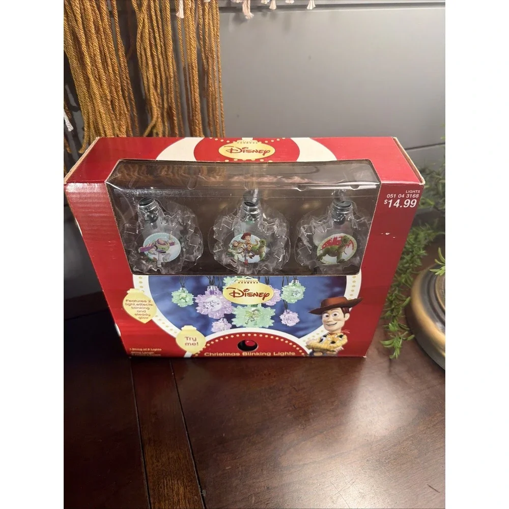 NEW DISNEY TOY STORY 8 CHRISTMAS BLINKING STEADY LIGHTS NIB